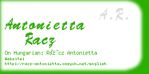antonietta racz business card